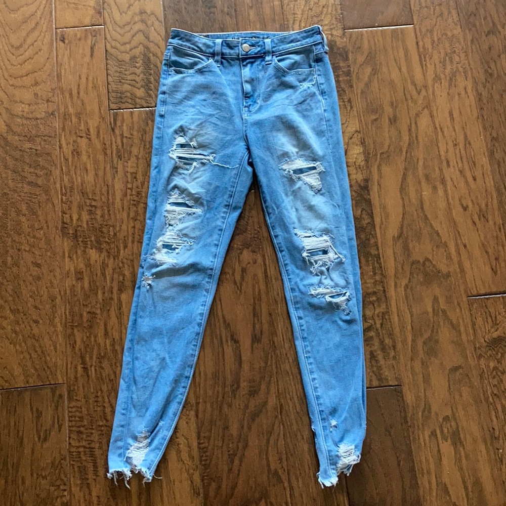american eagle next level stretch ripped jeans